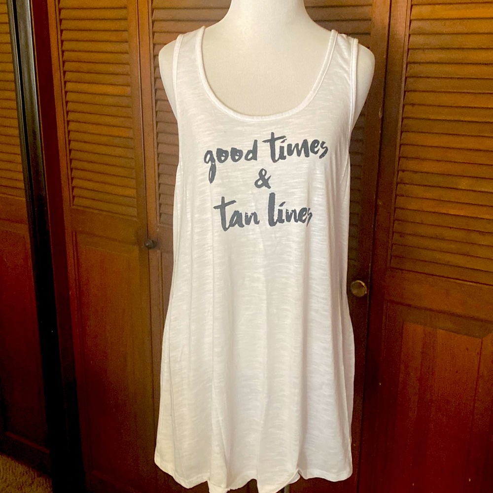 White swim cover up
